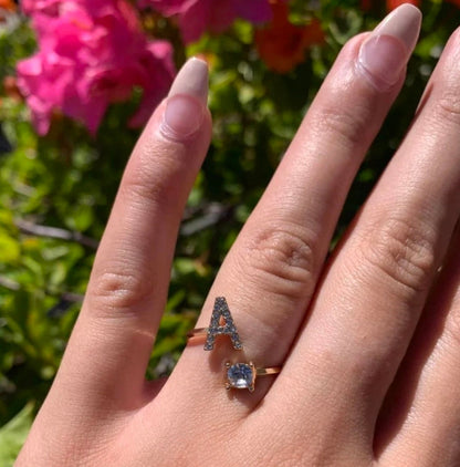INITIAL ZIRCONIC ALPHABET RING (Copy)