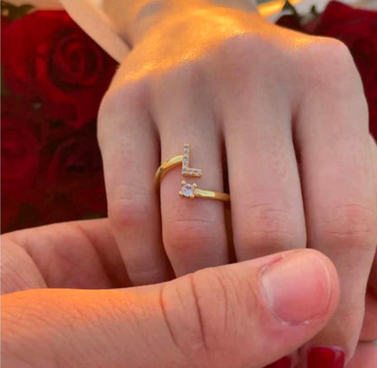 INITIAL ZIRCONIC ALPHABET RING (Copy)